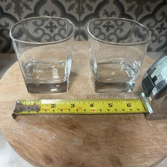 VINTAGE ROCKS TUMBLERS- CANADIAN CLUB WHISKEY- SET OF 2, 2-8 Ounce - Picture 5 of 6
